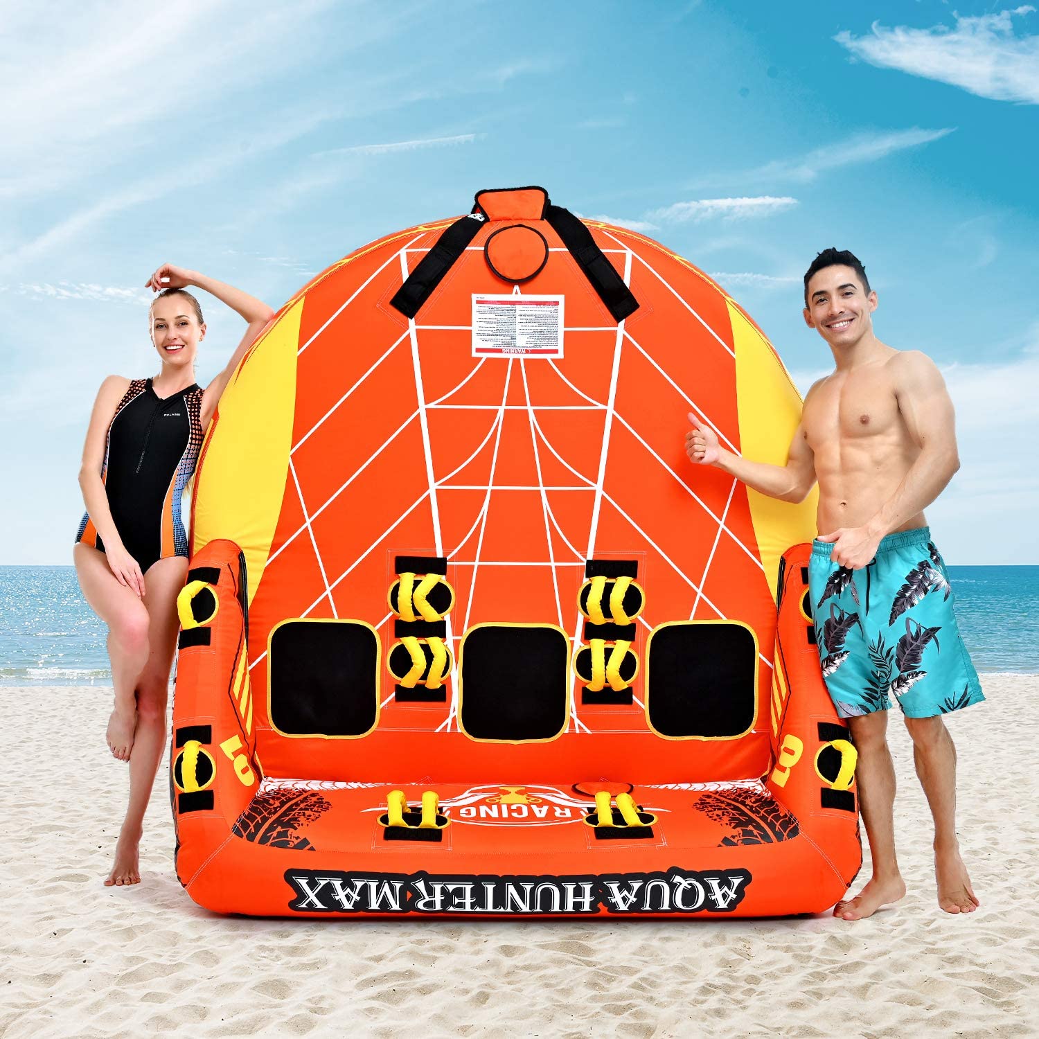 leader-accessories-3-person-towable-tube-heavy-duty-pvc-bladder-840d-nylon-cover image 3
