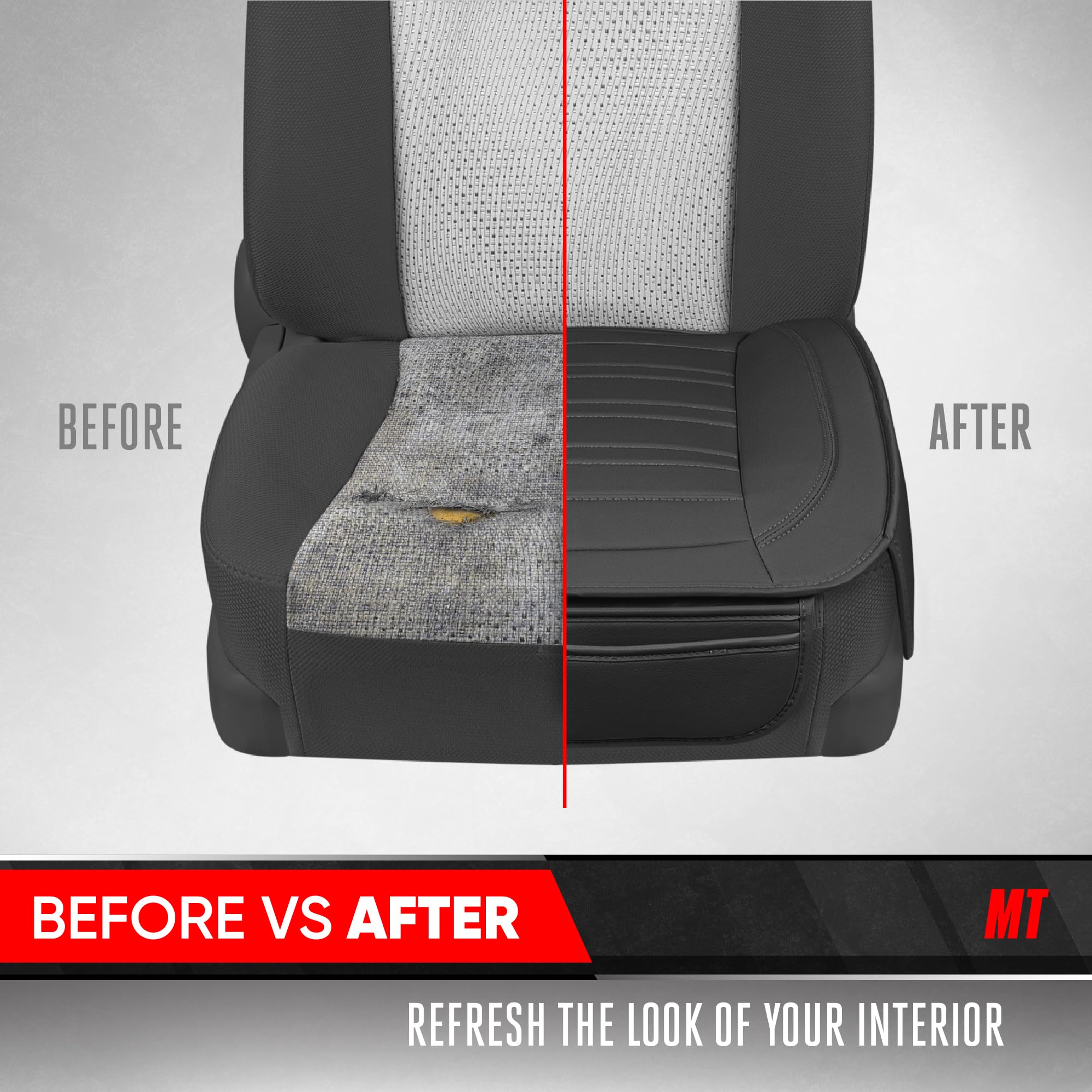 motor-trend-faux-leather-padded-bottom-seat-covers-with-storage-pockets-2-pack-b image 6