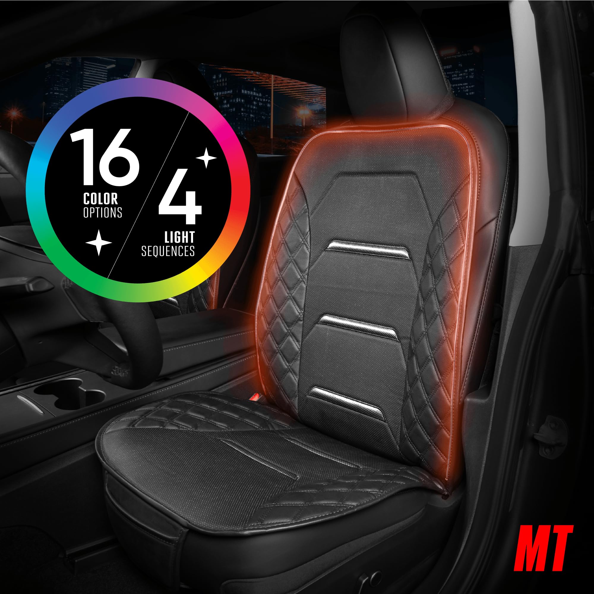 motor-trend-rgb-led-car-seat-protector-with-remote-2-pack-universal-fit-faux-lea image 5