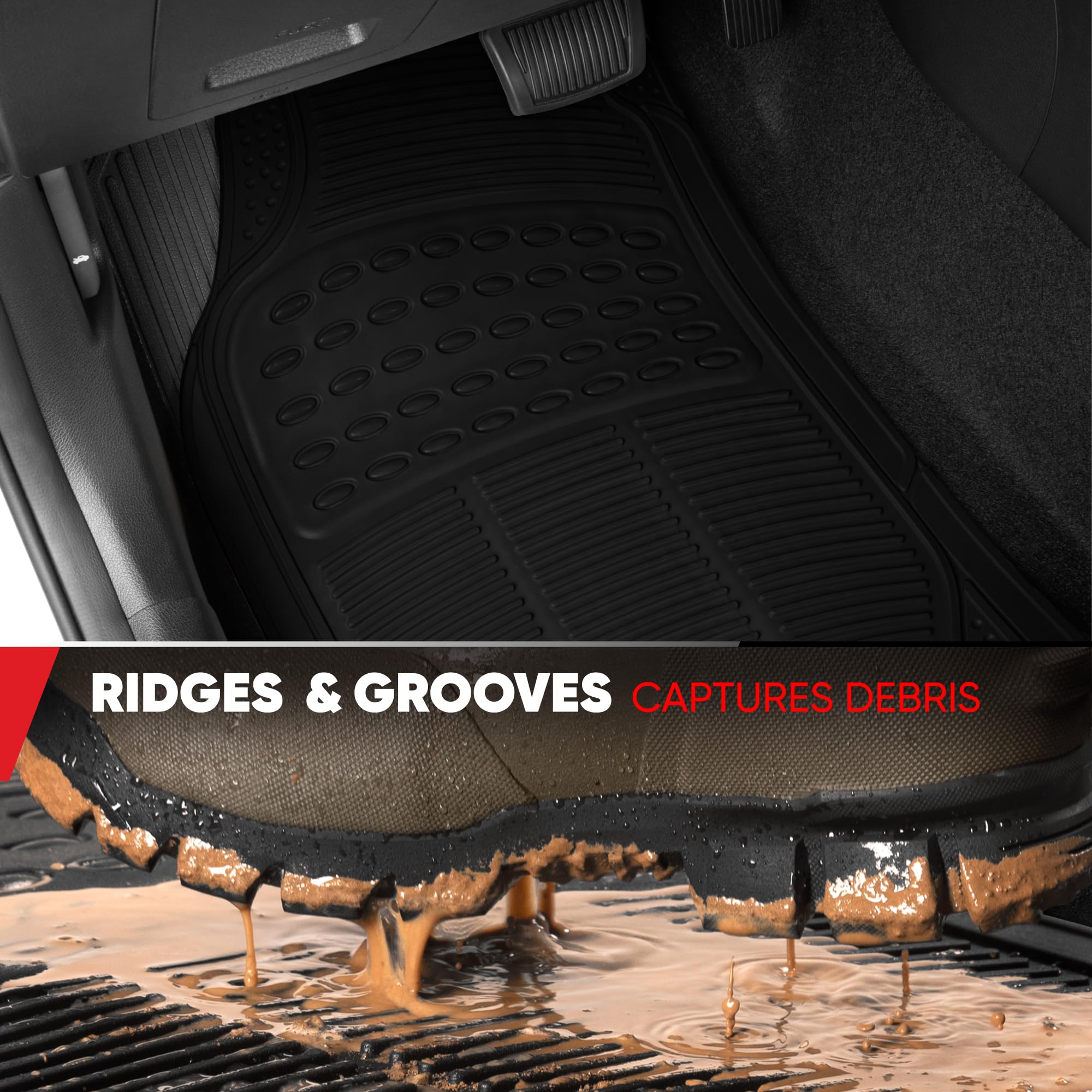 bdk-proliner-original-heavy-duty-4-piece-rubber-floor-mats-front-rear-3rd-row-un image 7