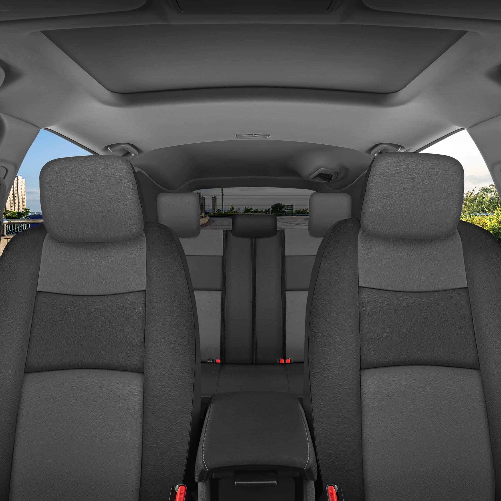 bdk-faux-leather-car-seat-cover-full-set-charcoal-front-rear-split-bench-airbag- image 3