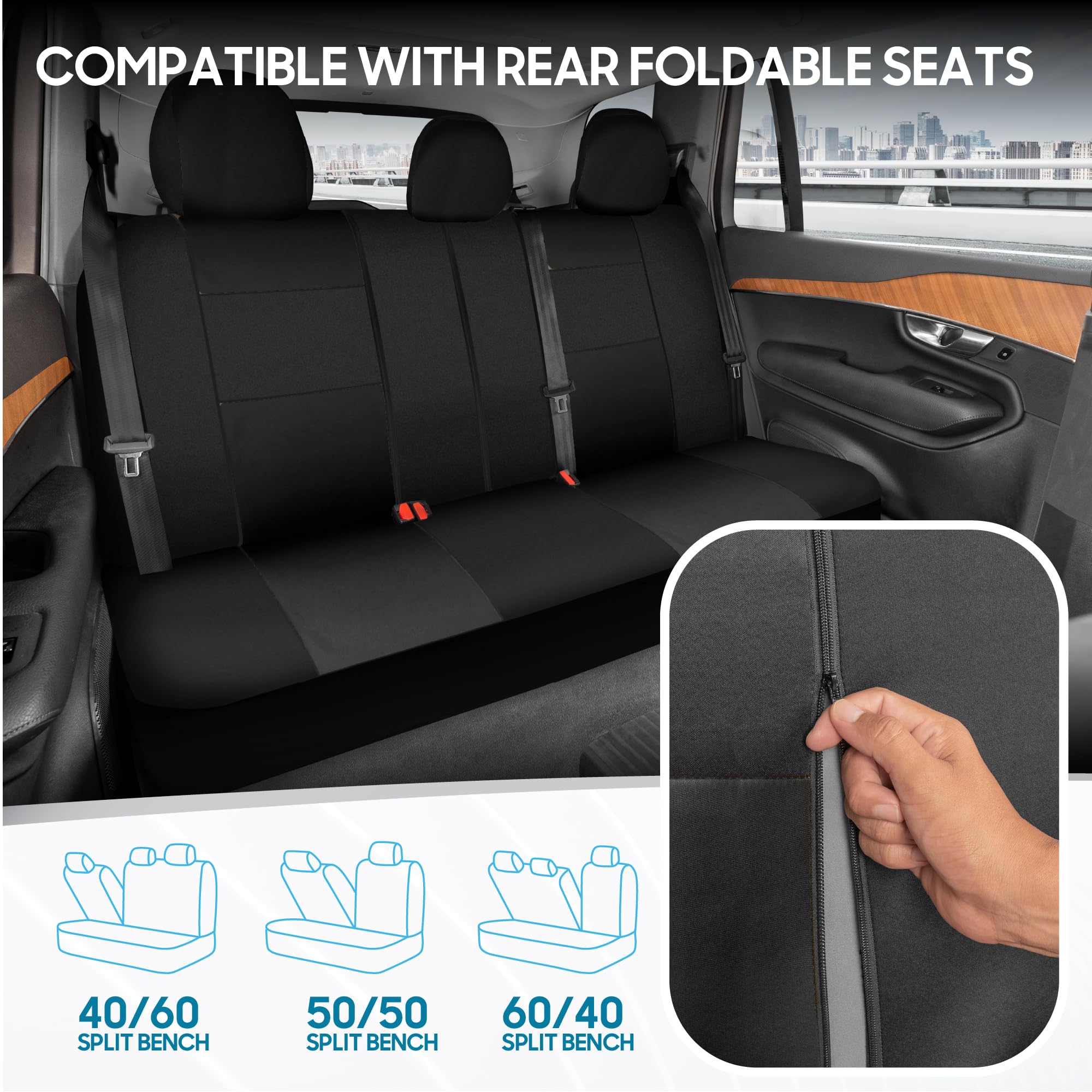 bdk-polypro-black-seat-cover-full-set-with-matching-carpet-floor-mats-front-rear image 3