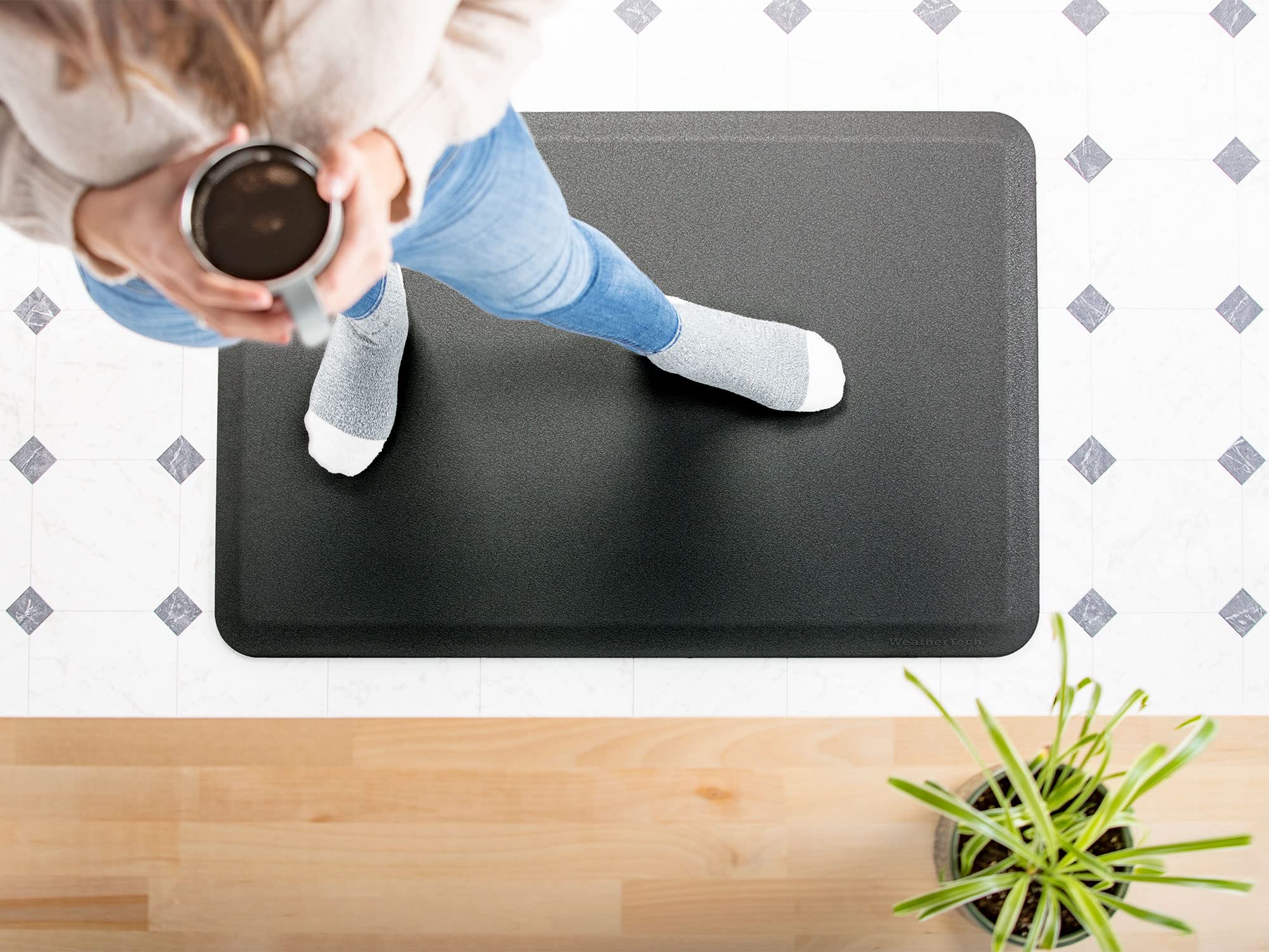 weathertech-comfortmat-anti-fatigue-mat-24-x-36-inches-stone-pattern-black image 1