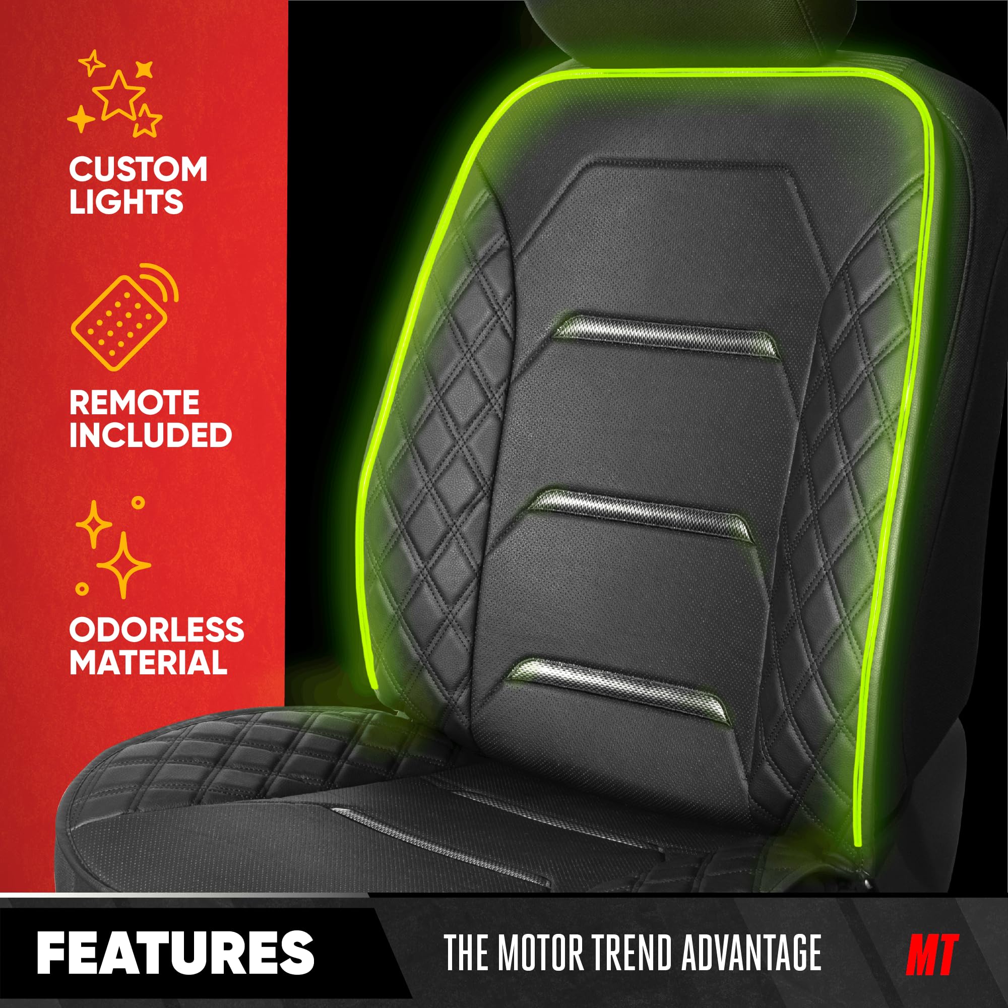 motor-trend-rgb-led-car-seat-protector-with-remote-2-pack-universal-fit-faux-lea image 3