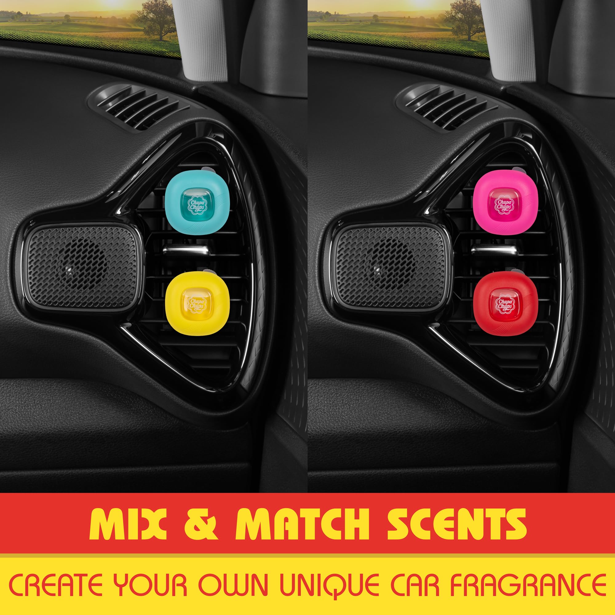 bdk-chupa-chups-car-air-freshener-vent-clips-4-pack-assorted-scents image 3