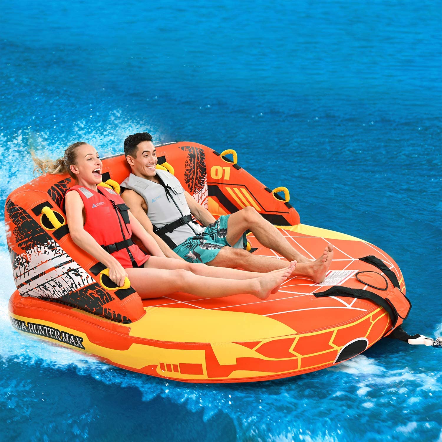 leader-accessories-3-person-towable-tube-heavy-duty-pvc-bladder-840d-nylon-cover image 8