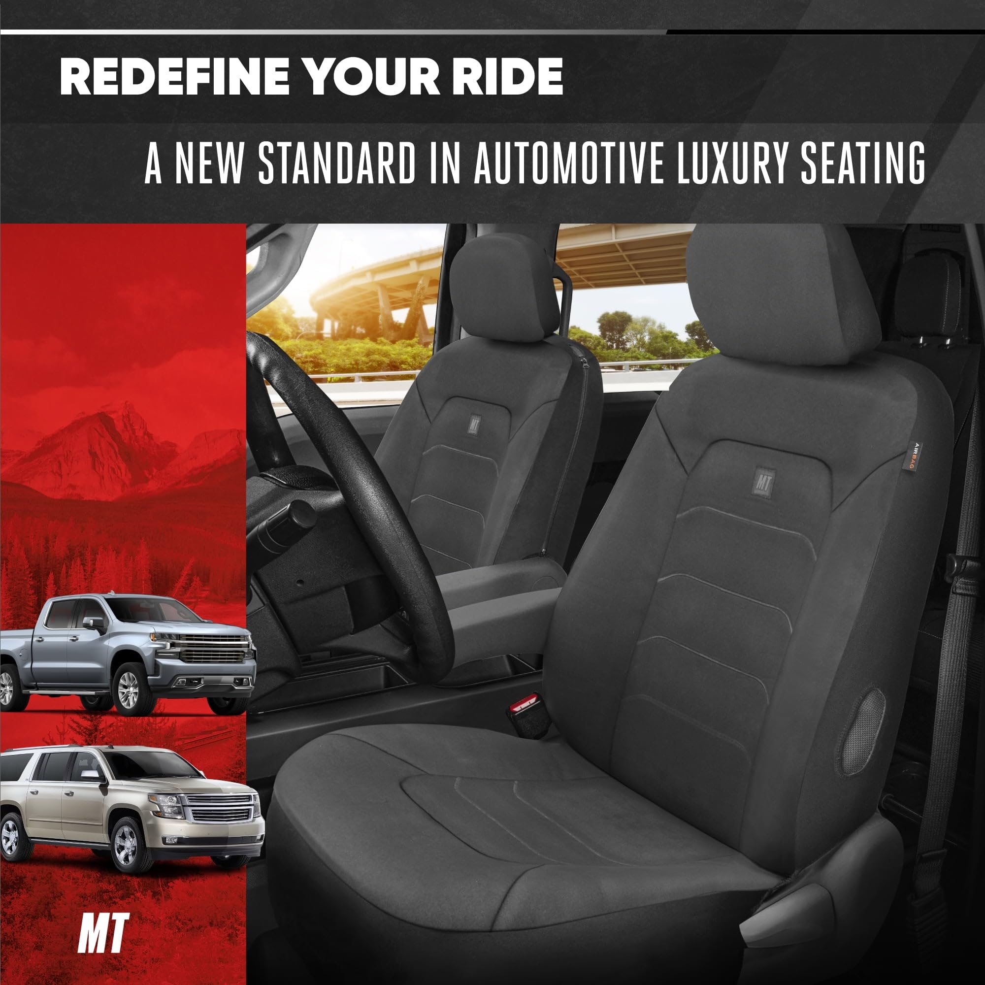 motor-trend-neoprene-advantage-waterproof-front-seat-covers-universal-fit-black image 3