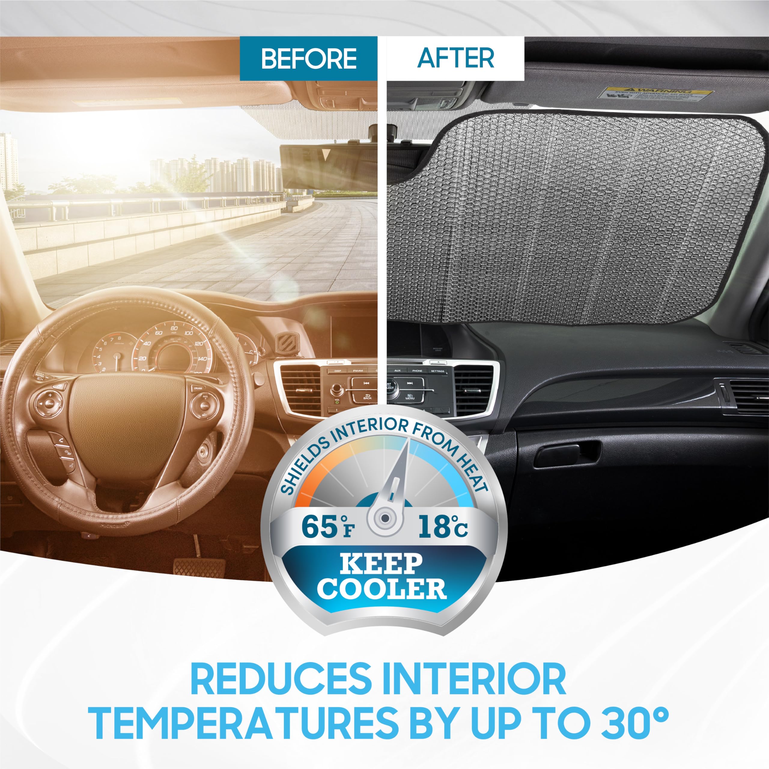bdk-pink-butterfly-accordion-folding-windshield-sun-shade-58-x-27-uv-protection- image 4