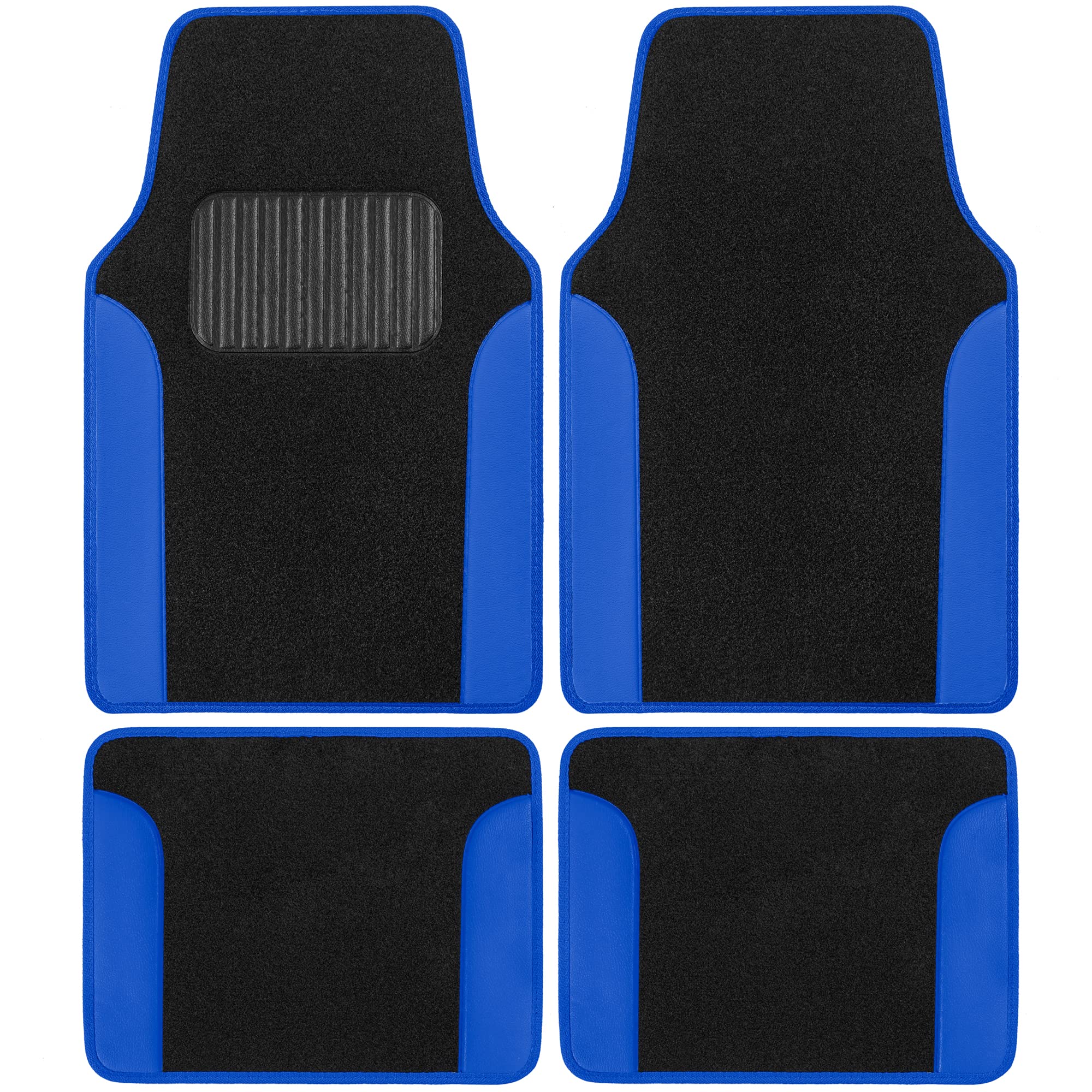 bdk-hot-pink-carpet-two-tone-faux-leather-automotive-floor-mats-with-anti-slip-a image 6