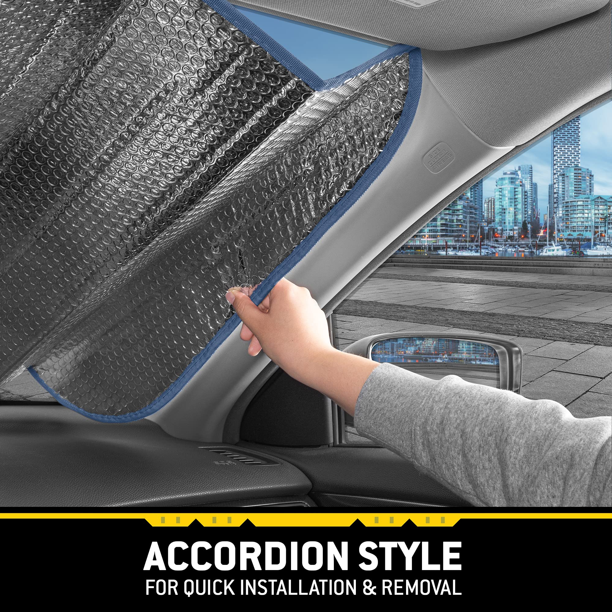 bdk-classic-batman-front-windshield-sun-shade-accordion-folding-58-x-27-inch image 5