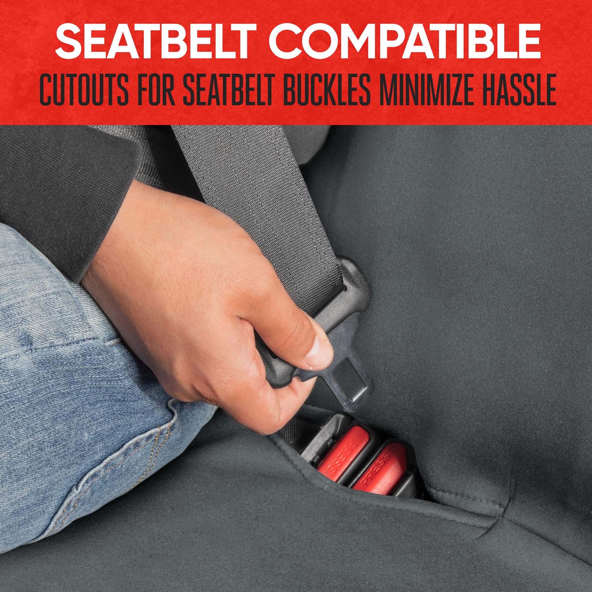 motor-trend-spillguard-waterproof-neoprene-rear-bench-seat-cover-universal-fit-f image 2