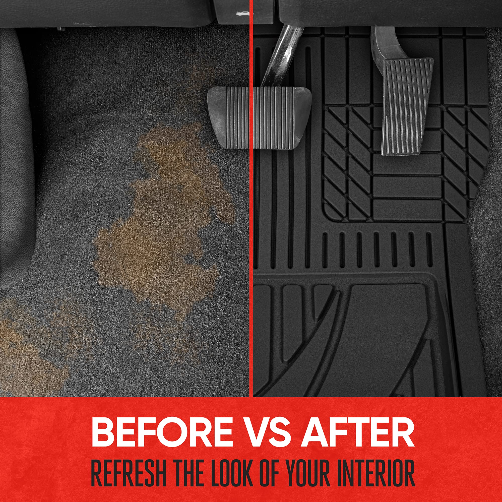 motor-trend-flextough-advanced-black-rubber-car-floor-mats-heavy-duty-trim-to-fi image 4