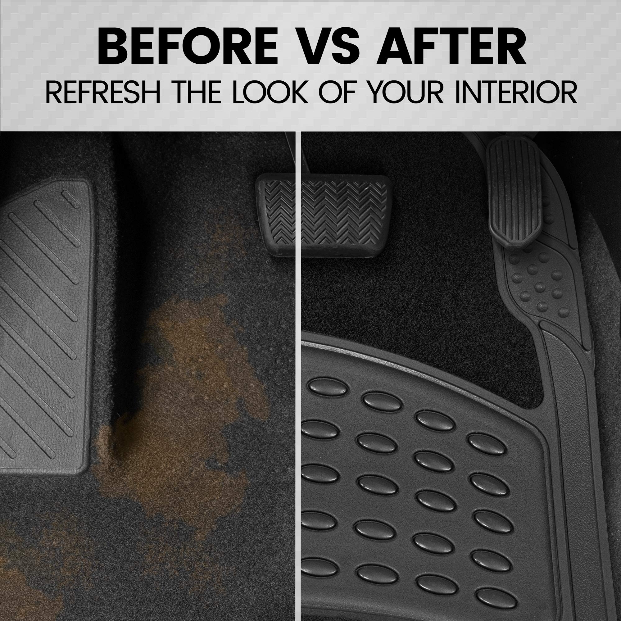 bdk-hybridmat-automotive-rubber-carpet-floor-mats-front-rear-set-black-semi-trim image 4