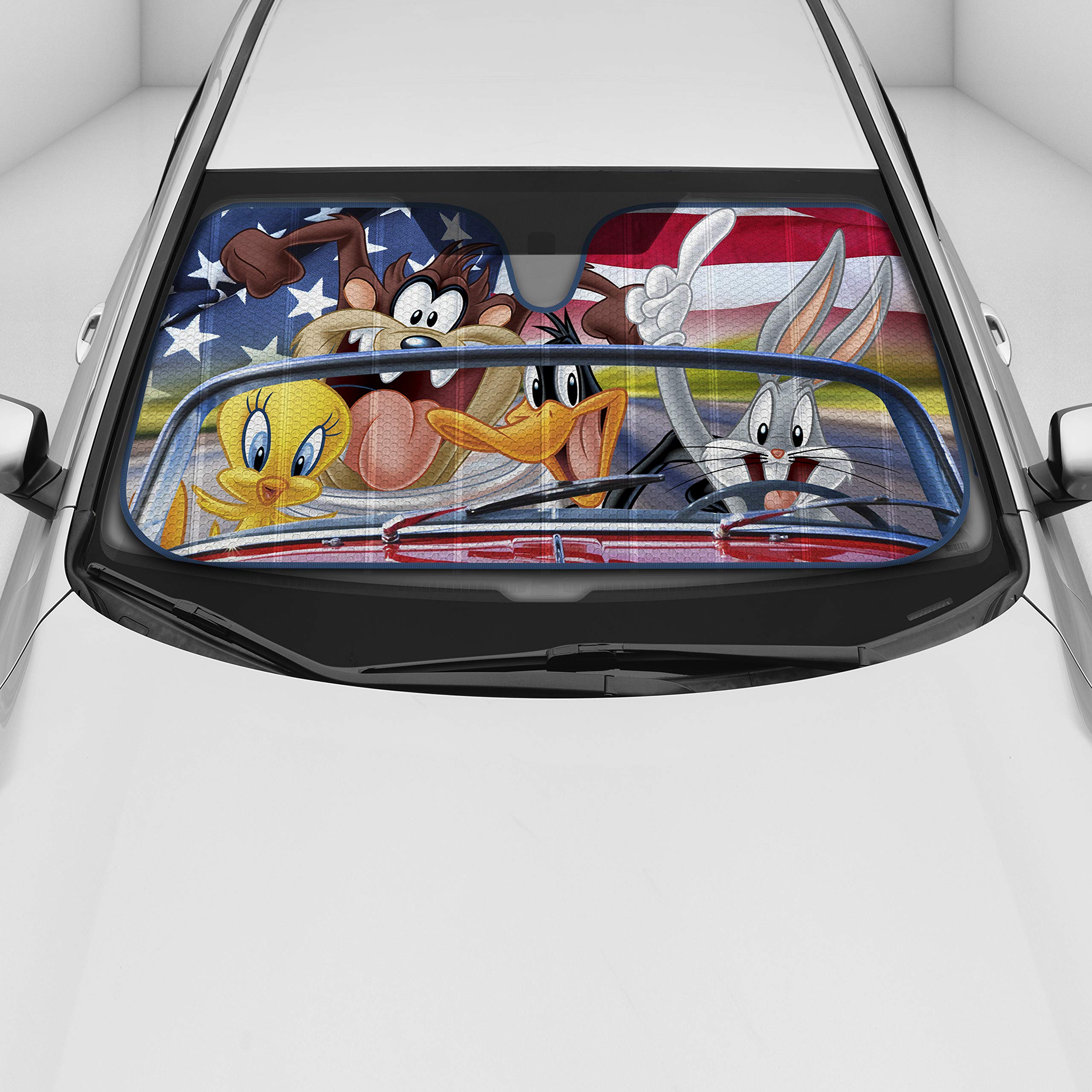 bdk-licensed-warner-bros-looney-tunes-road-trip-windshield-sun-shade-double-bubb image 2