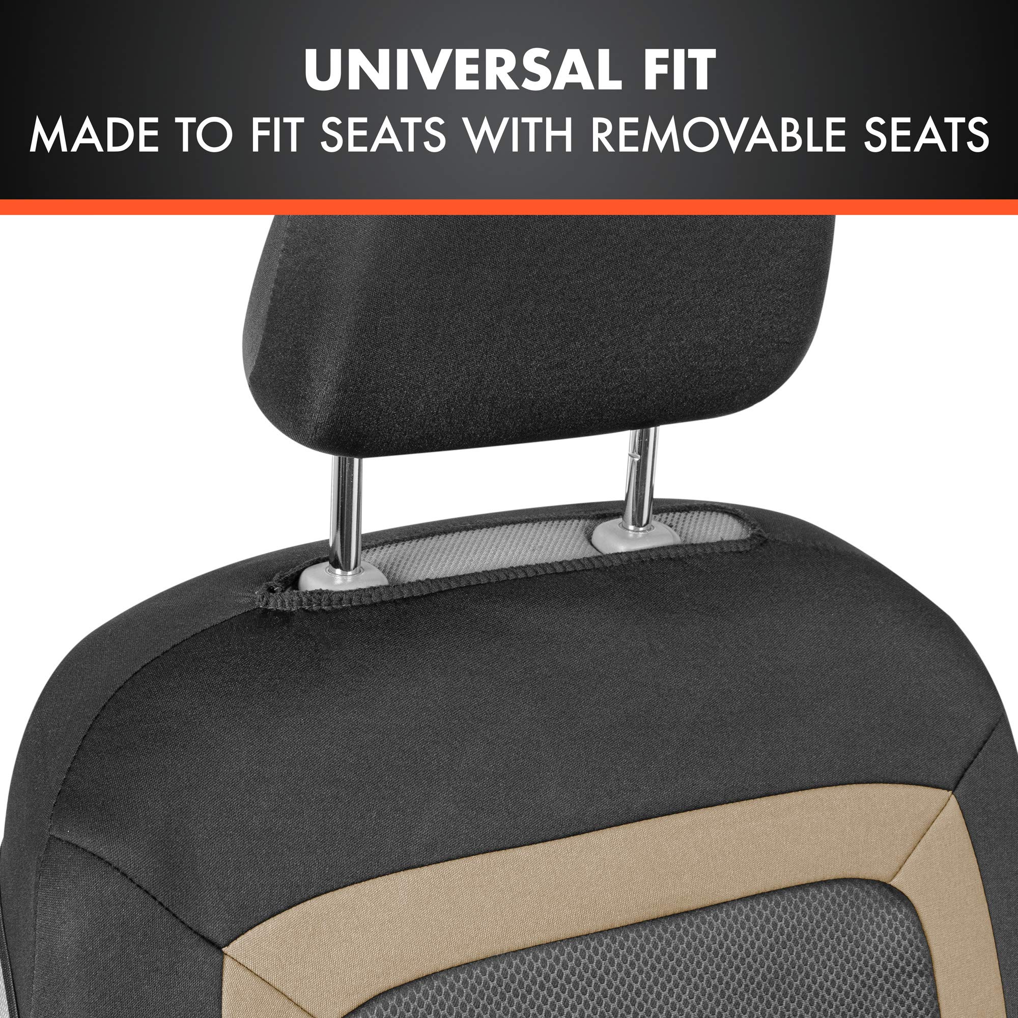 bdk-carxs-freshmesh-car-seat-covers-for-front-seats-beige-mesh-with-sideless-des image 4