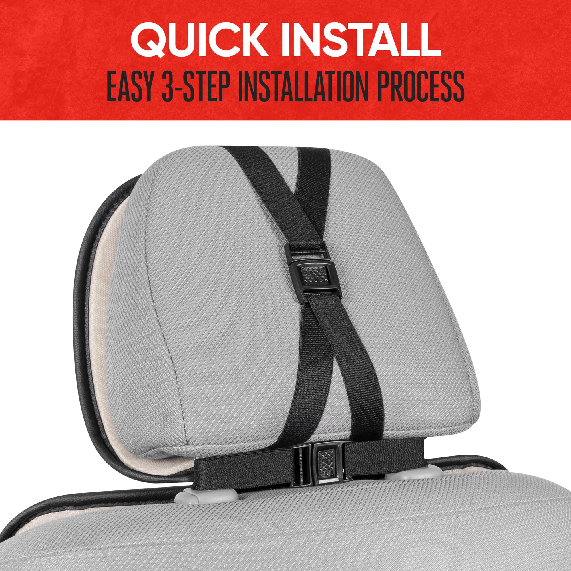 motor-trend-luxefit-black-faux-leather-rear-bench-seat-cover-padded-adjustable-w image 8
