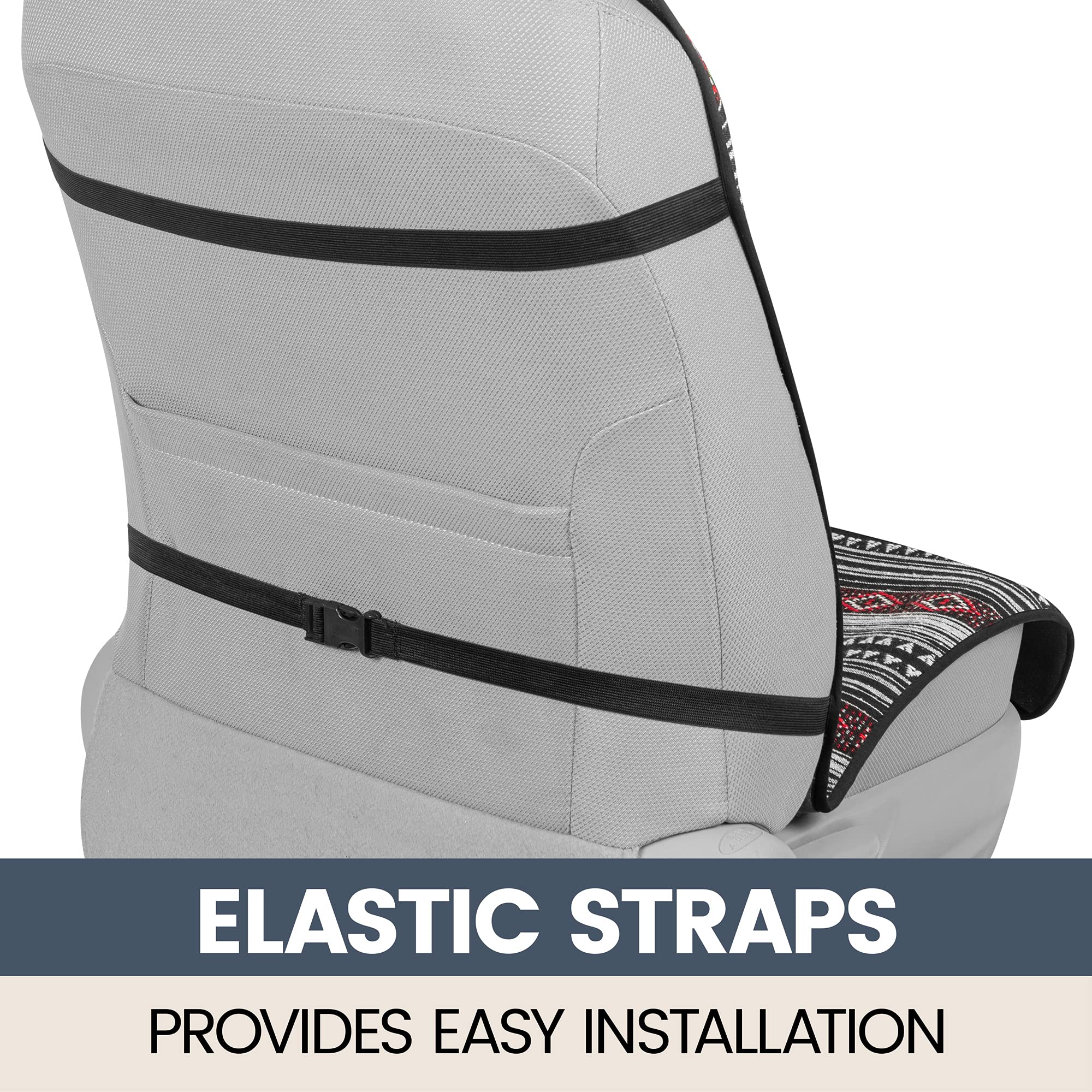 bdk-black-saddle-blanket-car-seat-covers-for-front-seats-2-pack-baja-mexican-wov image 5