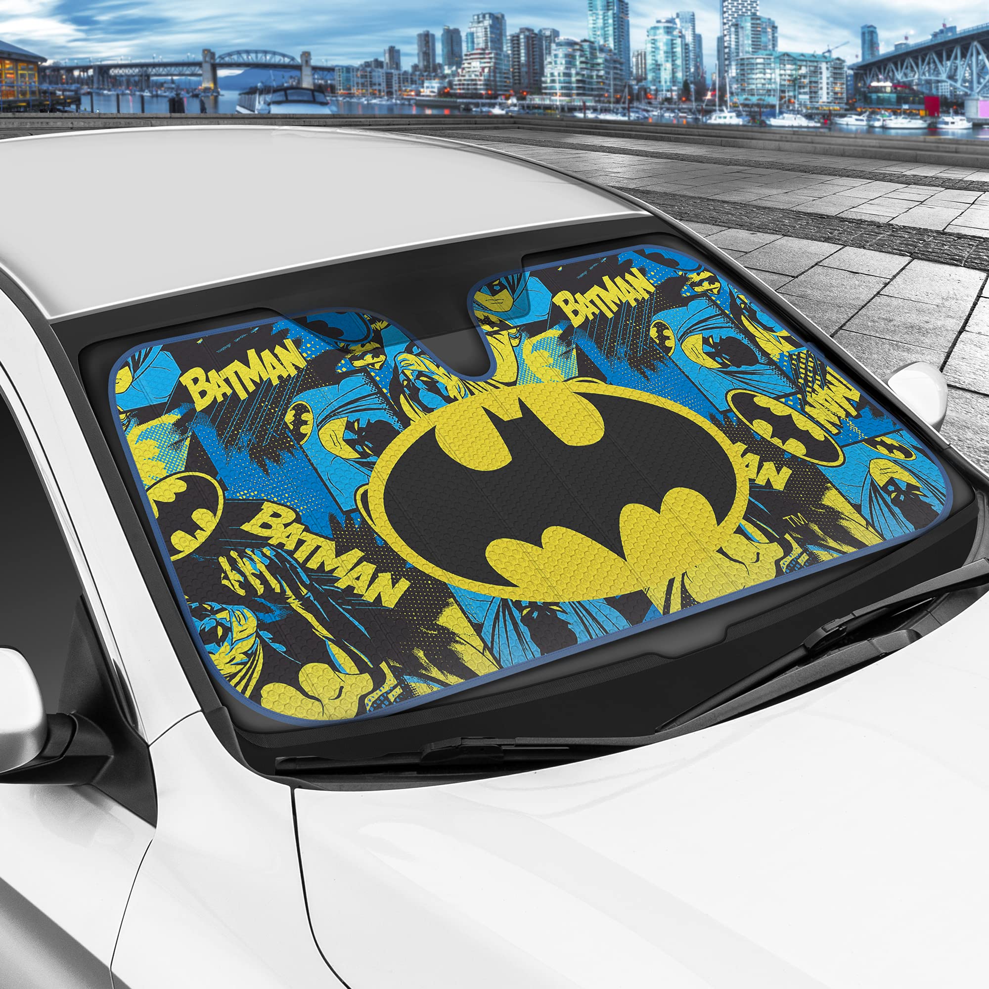 bdk-classic-batman-front-windshield-sun-shade-accordion-folding-58-x-27-inch image 3