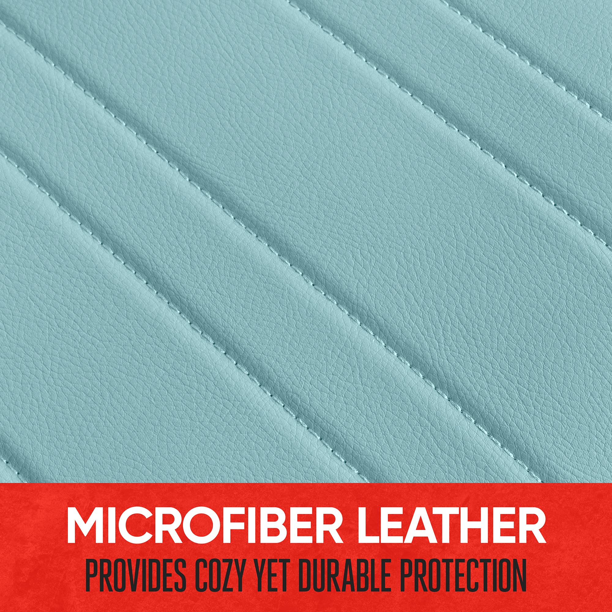 motor-trend-faux-leather-front-seat-cover-mint-universal-bottom-cushion-protecto image 7