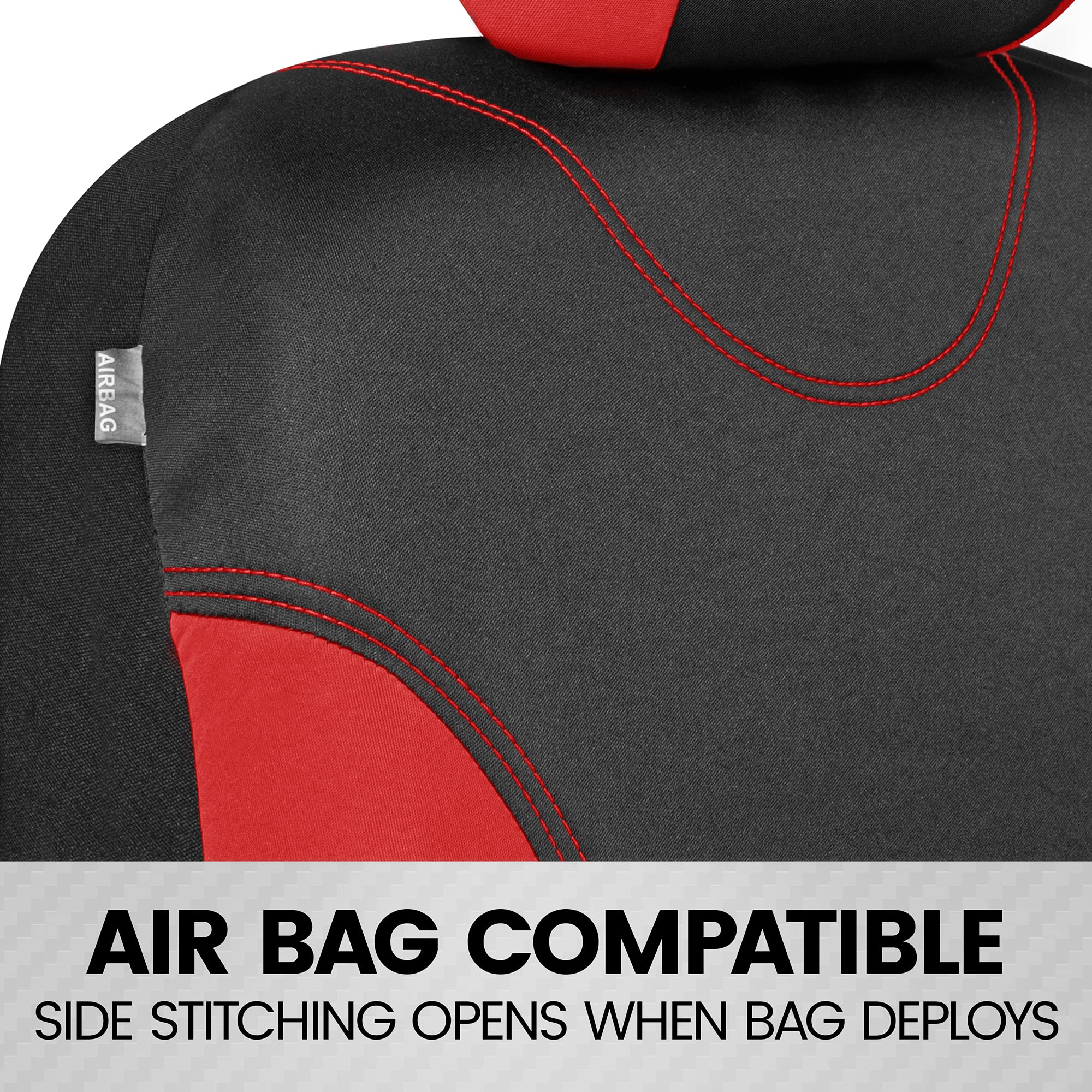bdk-ultrasleek-red-seat-covers-full-set-9-piece-two-tone-front-and-split-rear-be image 5