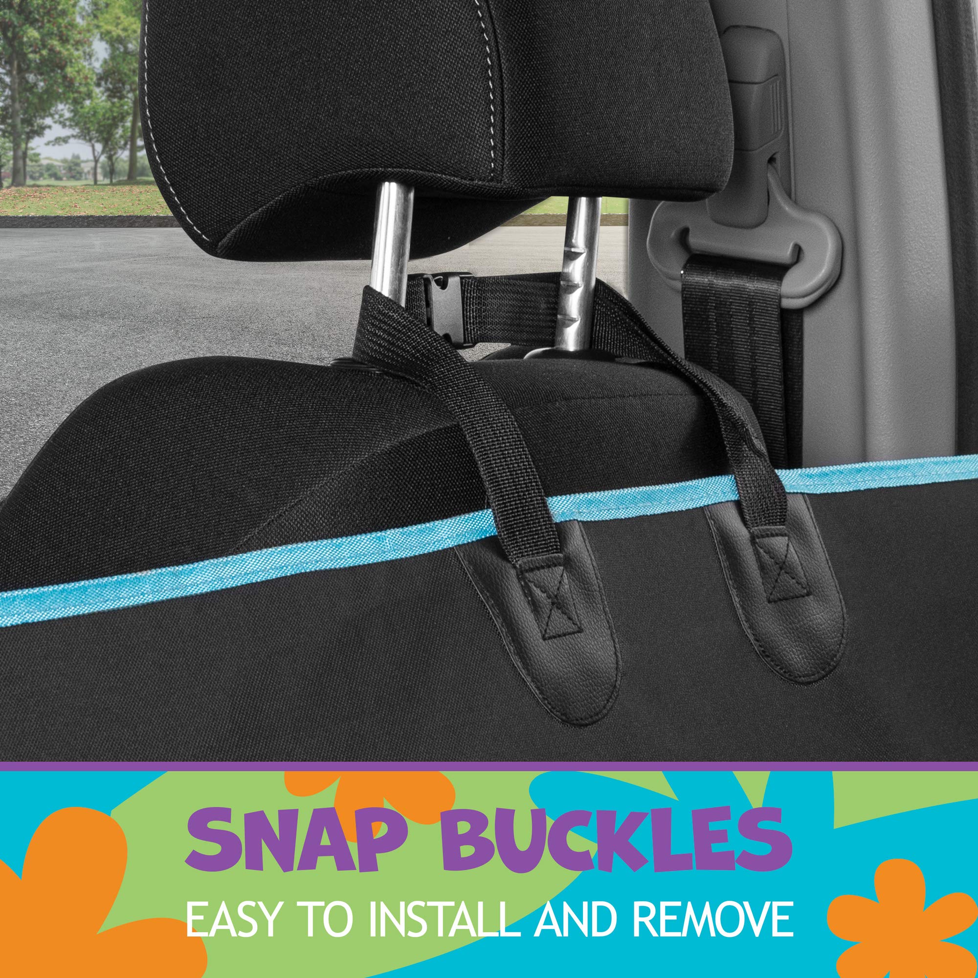 bdk-scooby-doo-dog-car-seat-cover-for-back-seat-heavy-duty-hammock-with-storage- image 6