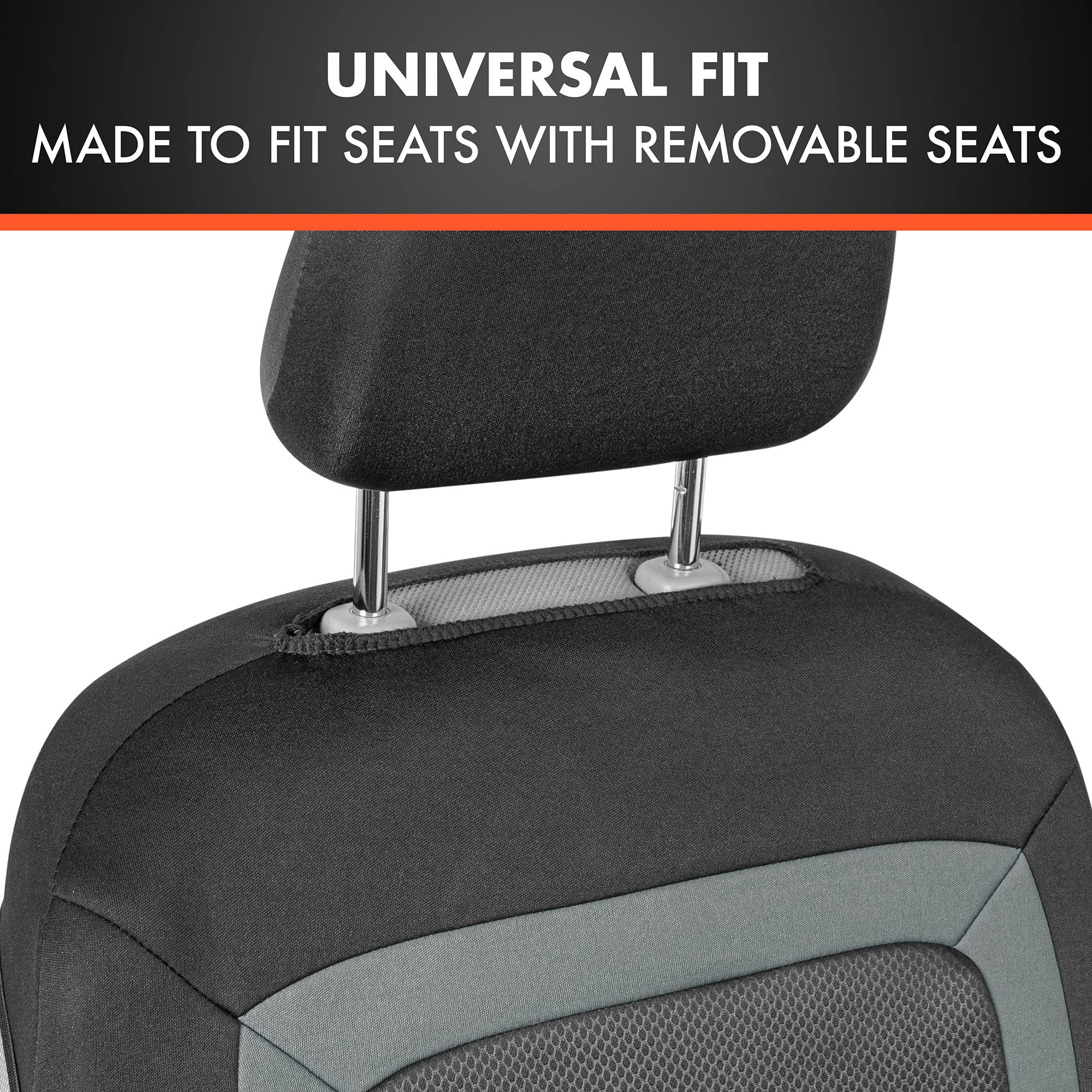 bdk-carxs-freshmesh-car-seat-covers-for-front-seats-gray-mesh-with-sideless-desi image 4
