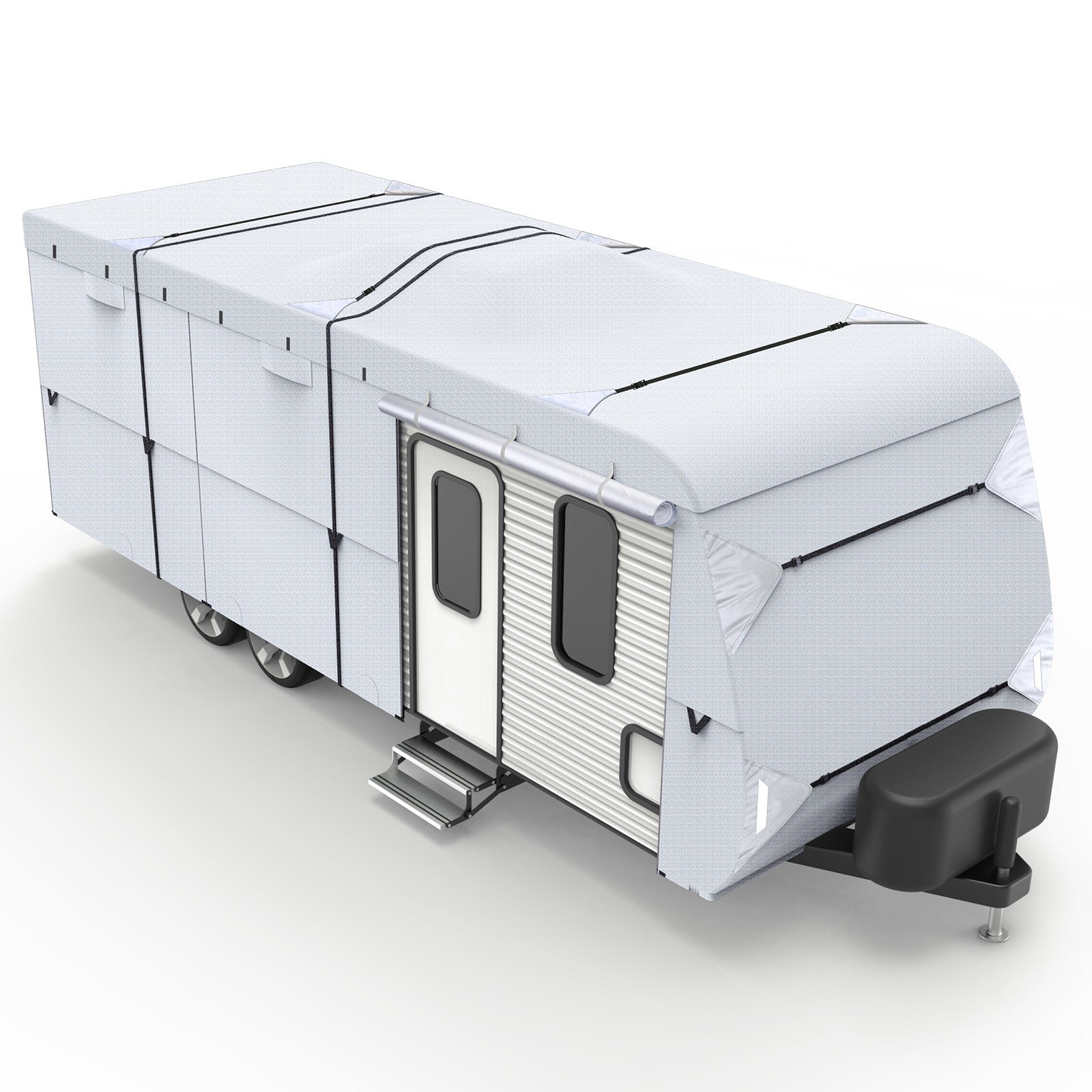 leader-accessories-210d-travel-trailer-cover-with-4-tire-covers-accessories-rips image 1
