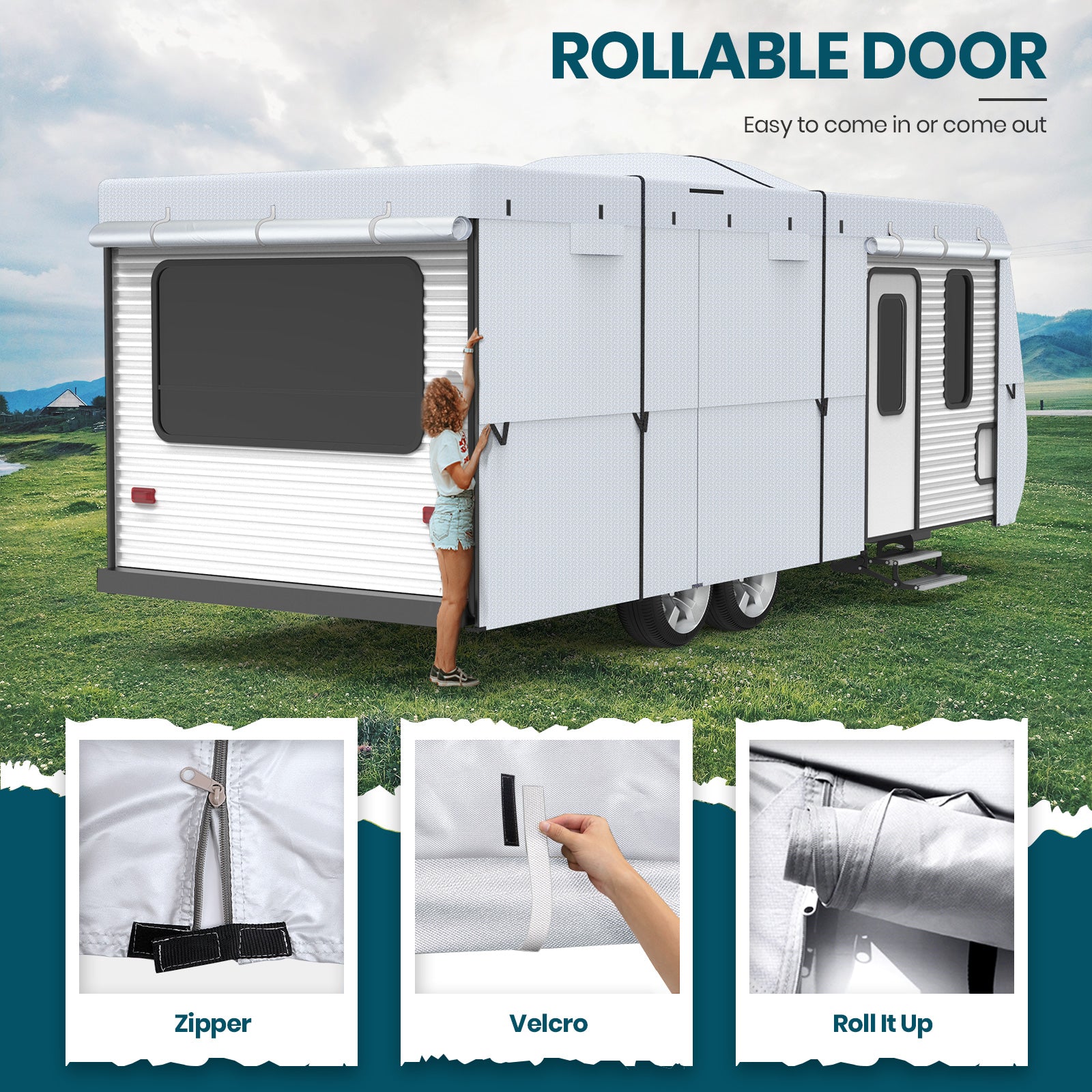 leader-accessories-210d-travel-trailer-cover-with-4-tire-covers-accessories-rips image 2