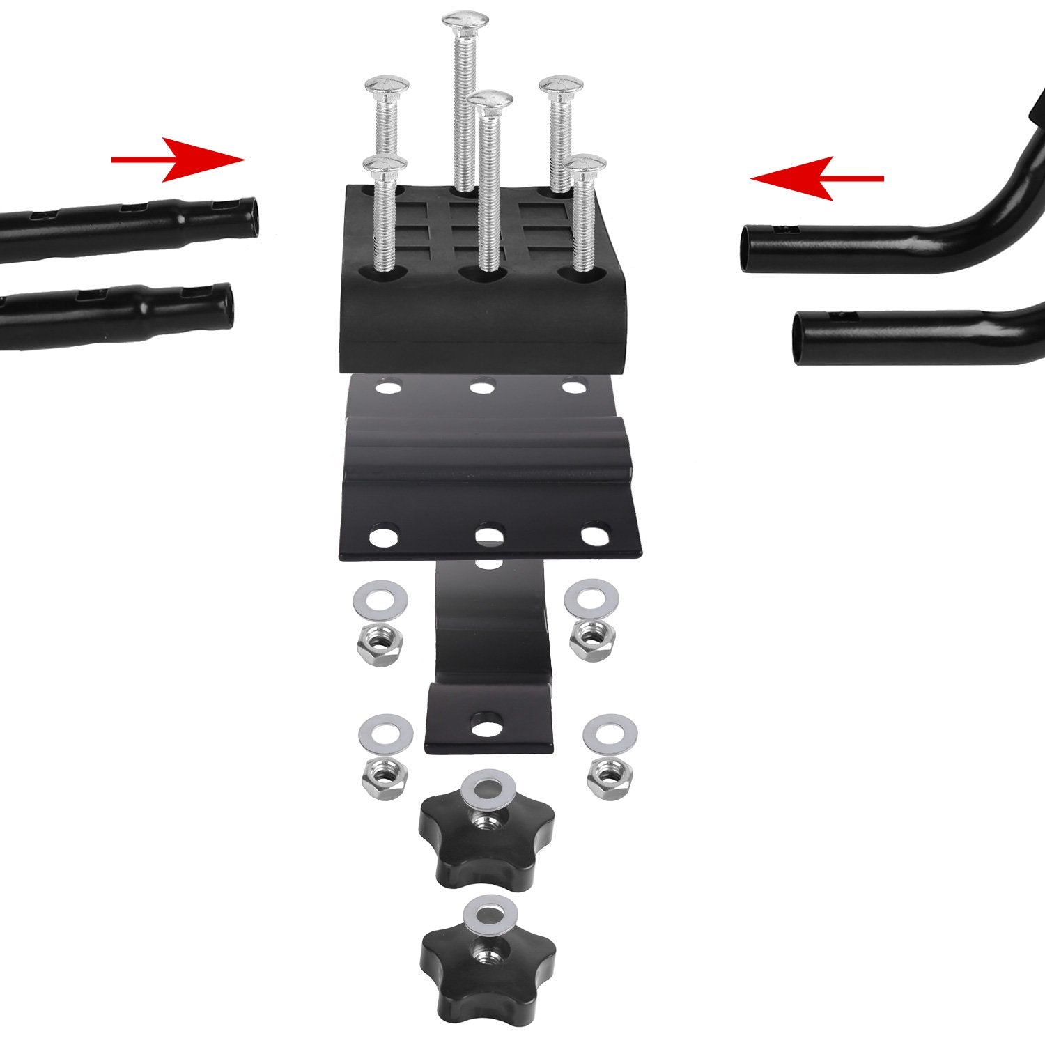 leader-accessories-2-pair-j-bar-kayak-rack-for-roof-top-mount-with-4-tie-down-st image 4