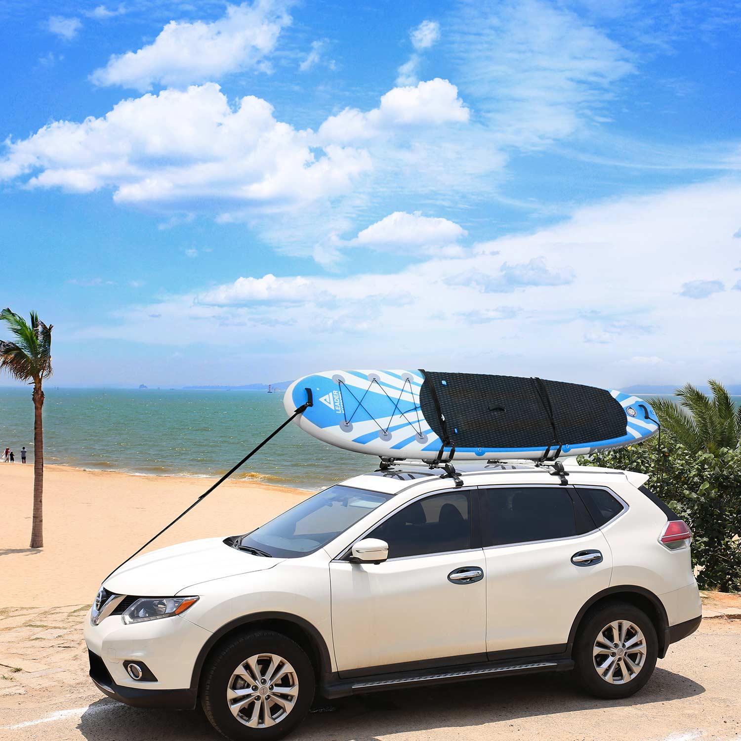 leader-accessories-2-pair-j-bar-kayak-rack-for-roof-top-mount-with-4-tie-down-st image 6