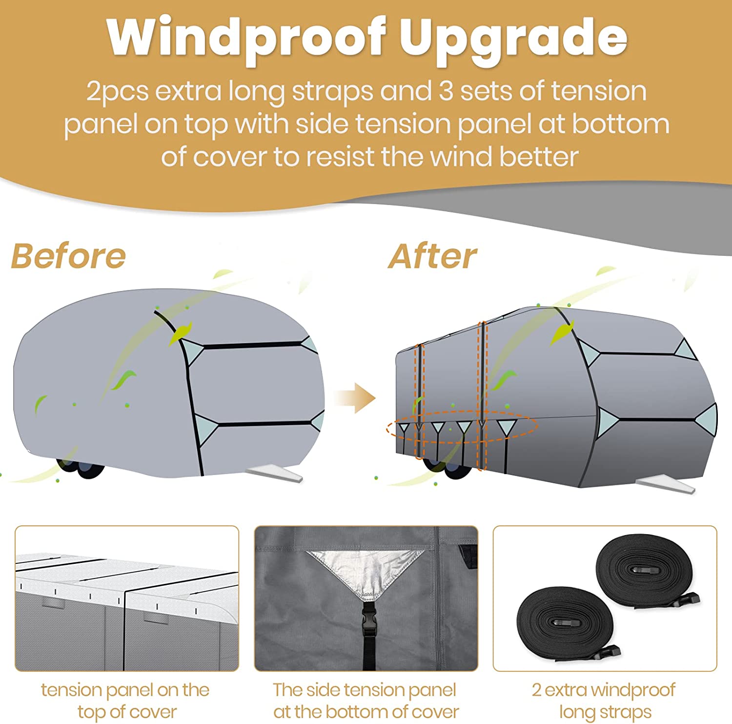 leader-accessories-travel-trailer-rv-cover-with-tear-resistant-aluminum-film-top image 4