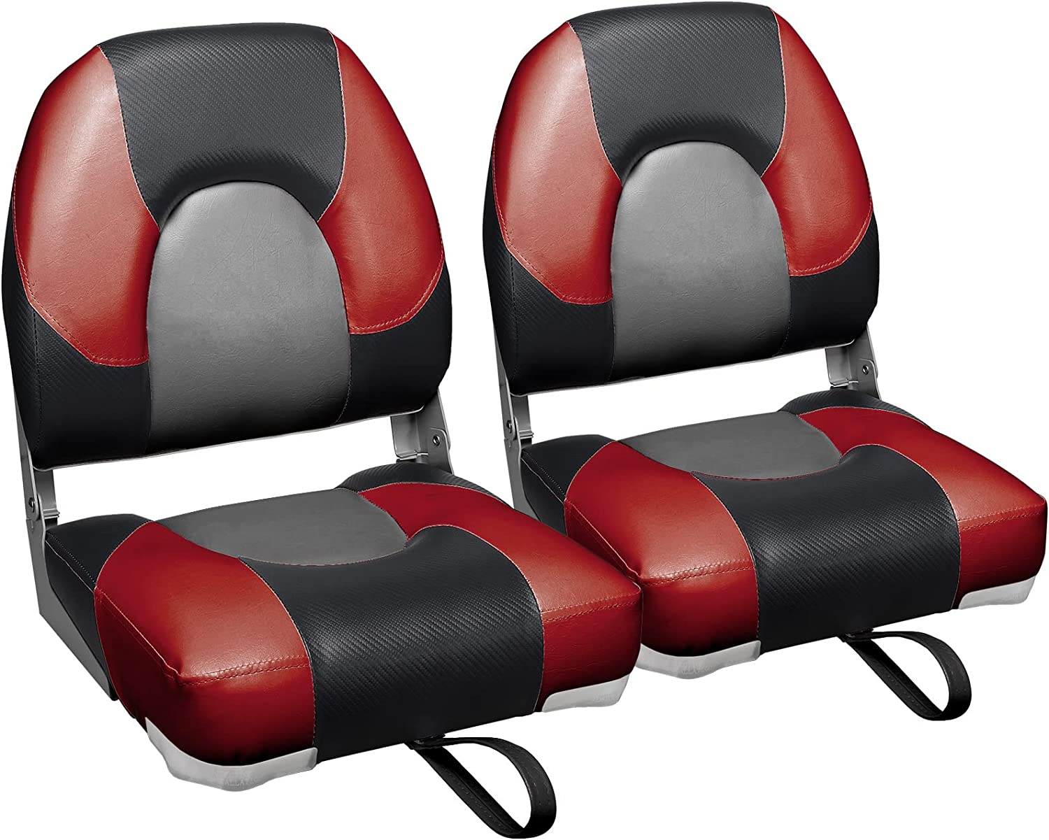 leader-accessories-high-back-folding-fishing-boat-seats-2-seats-marine-grade-vin image 3