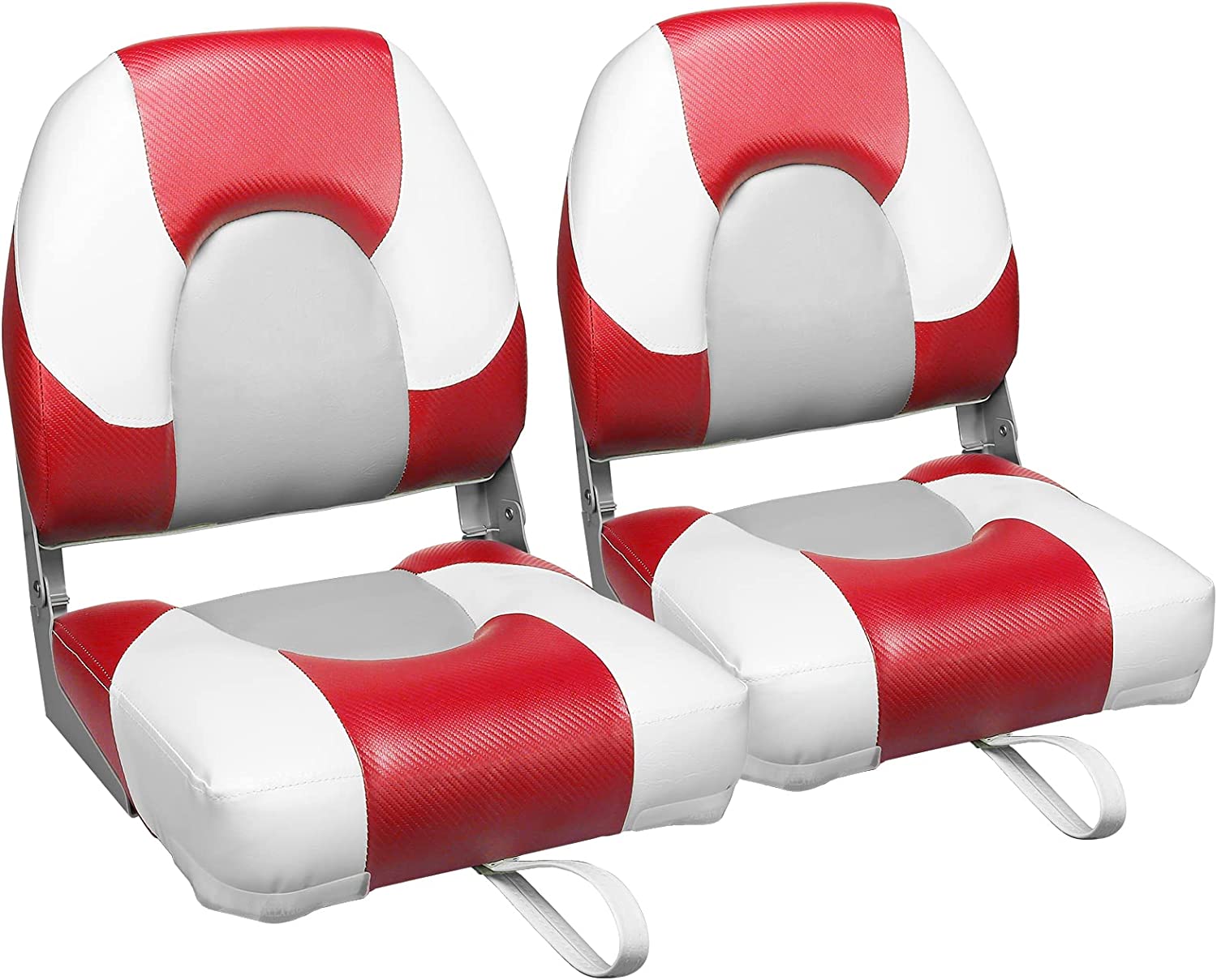 leader-accessories-high-back-folding-fishing-boat-seats-2-seats-marine-grade-vin image 2