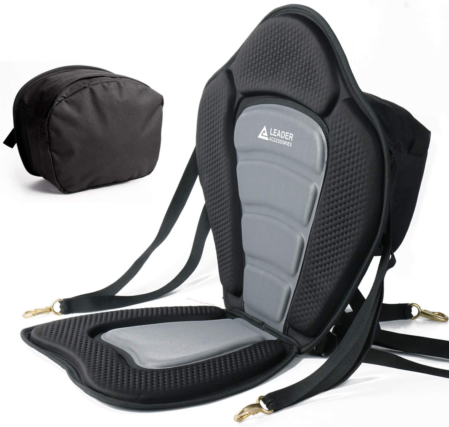 leader-accessories-deluxe-padded-kayak-seat-with-storage-bag-molded-eva-foam-adj image 3