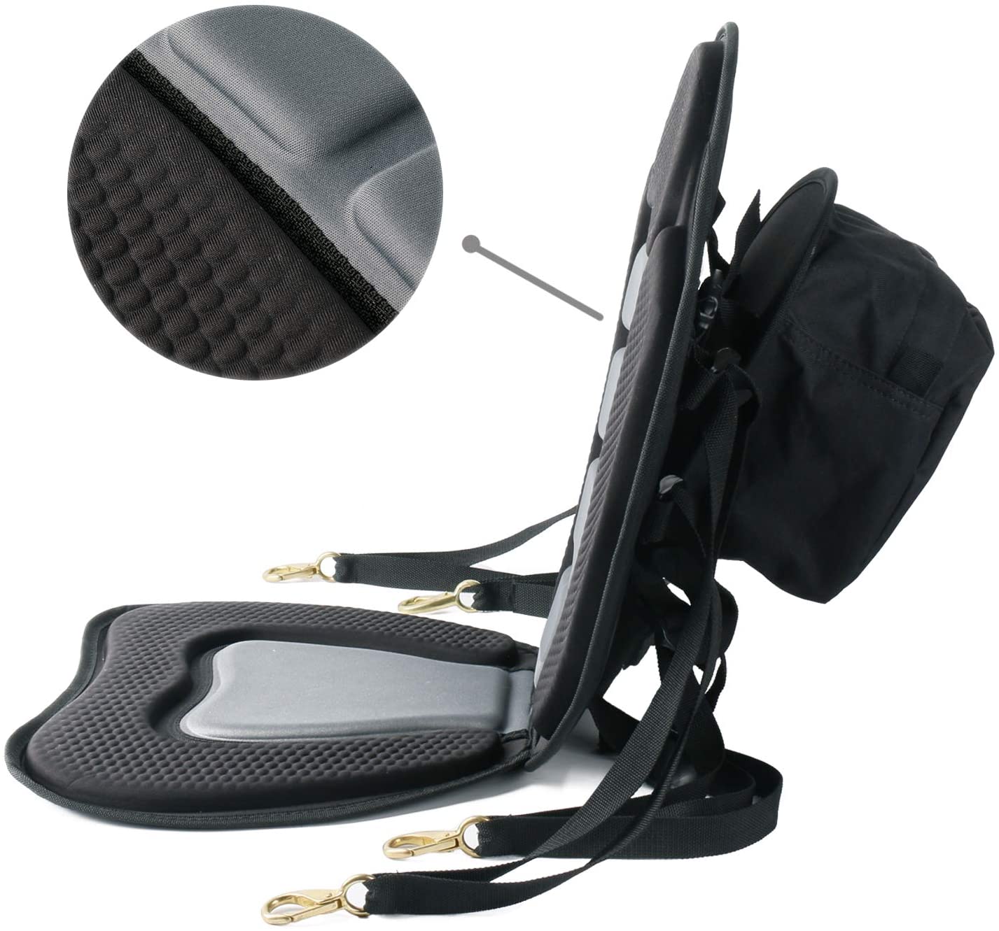 leader-accessories-deluxe-padded-kayak-seat-with-storage-bag-molded-eva-foam-adj image 6