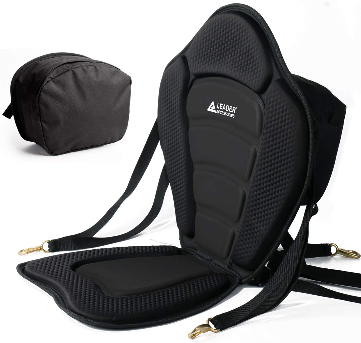 leader-accessories-deluxe-padded-kayak-seat-with-storage-bag-molded-eva-foam-adj image 2