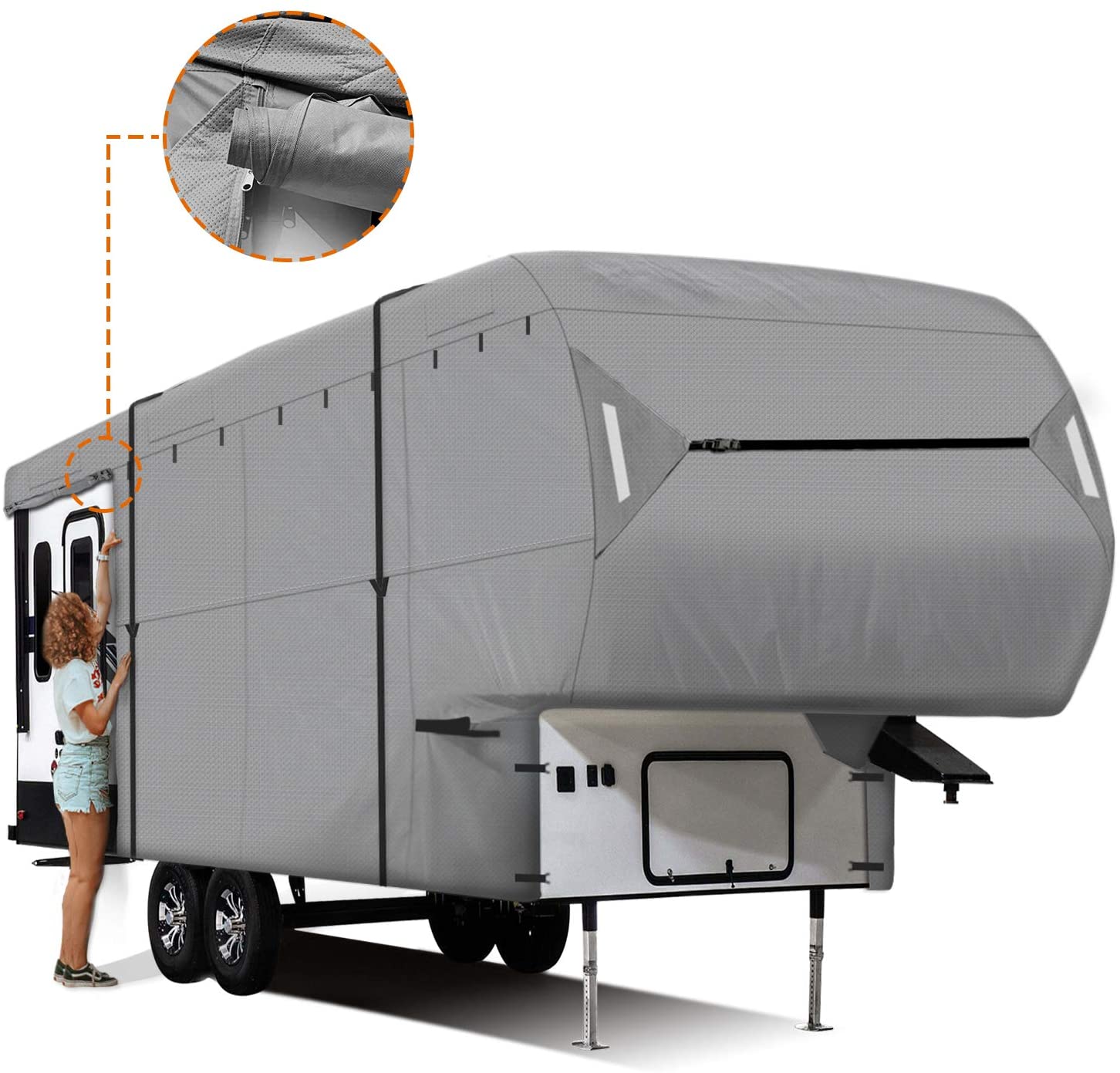 leader-accessories-easy-setup-5th-wheel-rv-cover-waterproof-uv-protection-fits-2 image 3