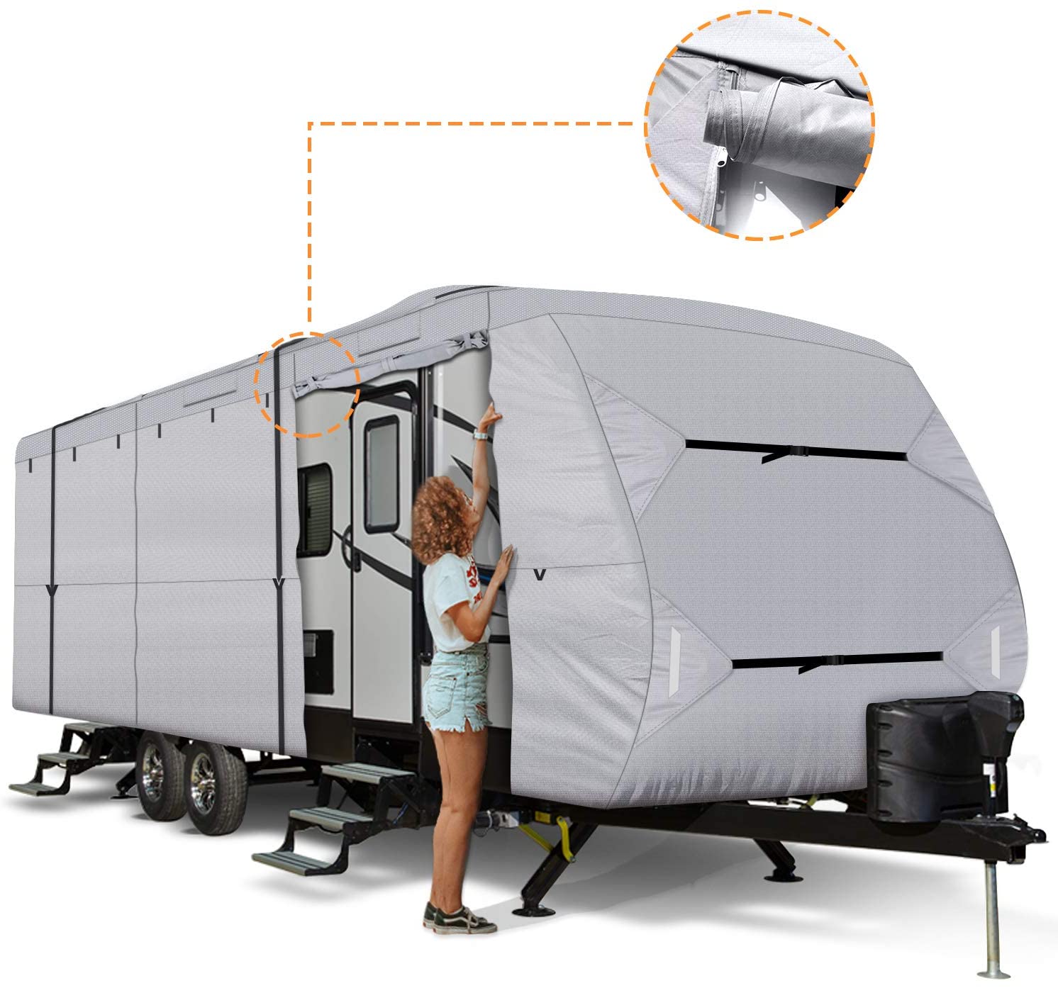 leader-accessories-travel-trailer-rv-cover-300d-ripstop-polyester-all-weather-pr image 3