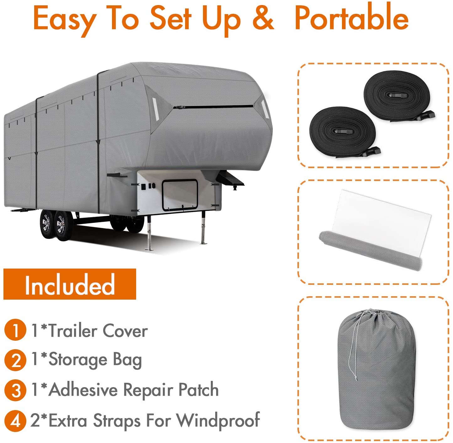 leader-accessories-easy-setup-5th-wheel-rv-cover-waterproof-uv-protection-fits-2 image 2
