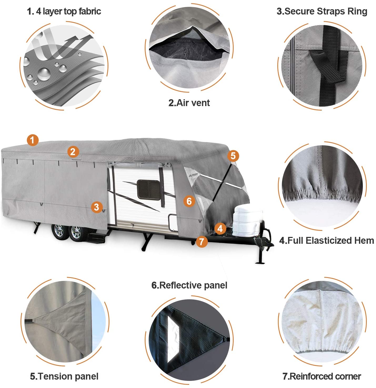 leader-accessories-full-size-travel-trailer-rv-cover-windproof-5-layer-waterproo image 5