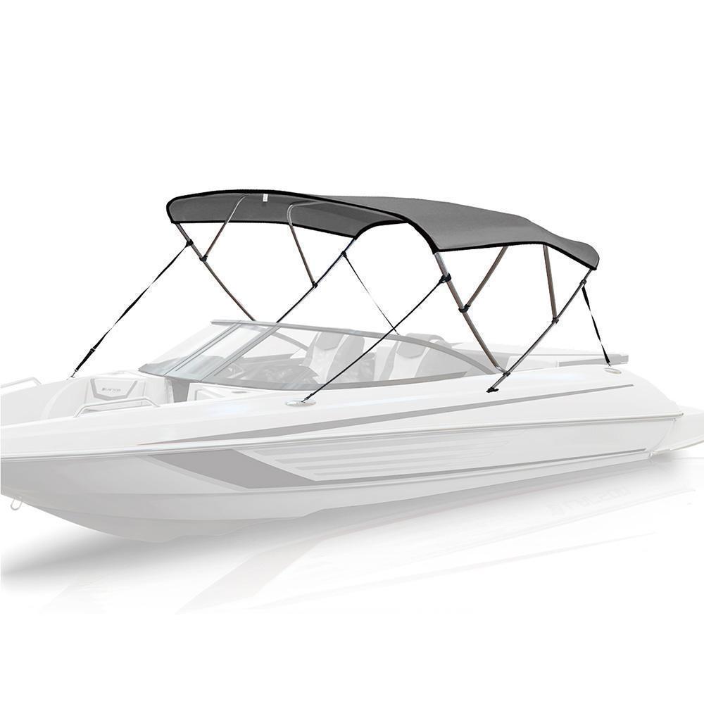 leader-accessories-4-bow-bimini-top-light-grey-7-sizes-marine-grade-polyester-al image 1