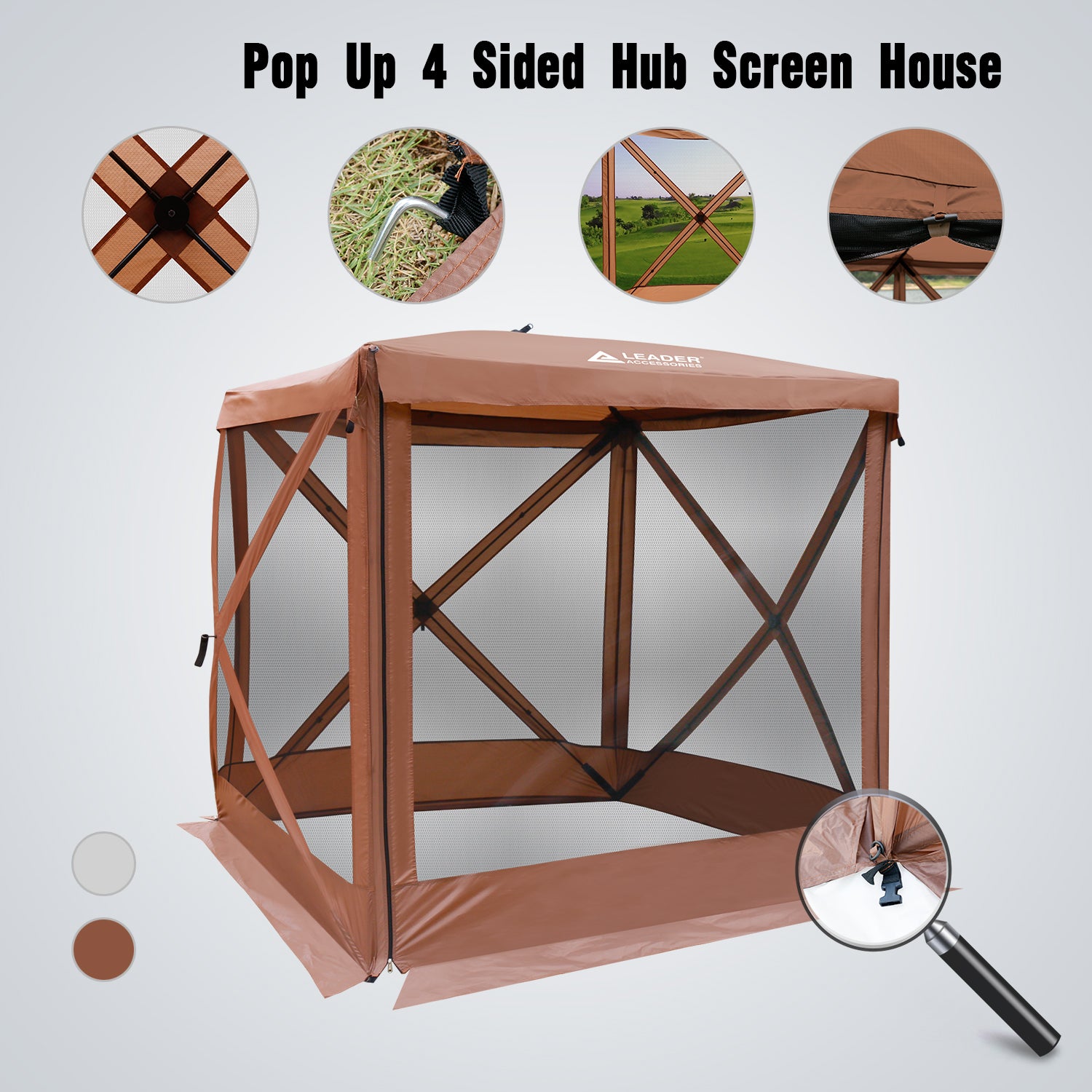 leader-accessories-4-sided-pop-up-square-camping-gazebo image 5